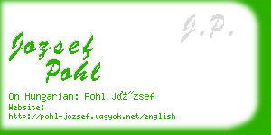 jozsef pohl business card